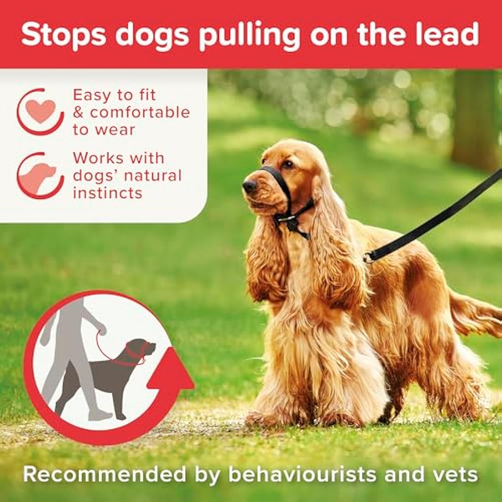 Beaphar Gentle Leader Head Collar – Medium Dog No-Pull Training Aid, Black