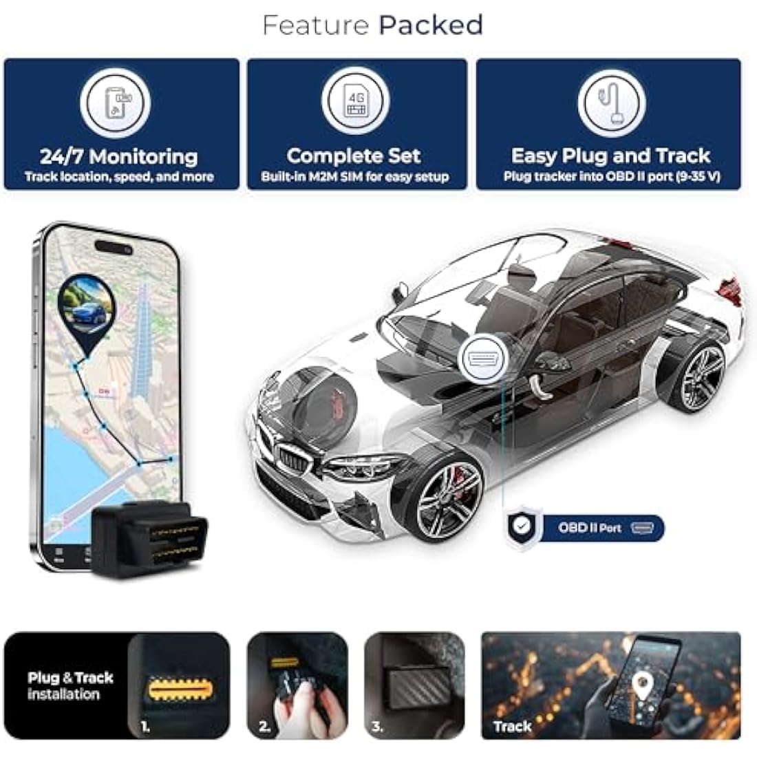 Salind 08 4G Mini GPS Tracker for Cars | OBD2 Real-Time Vehicle Tracking