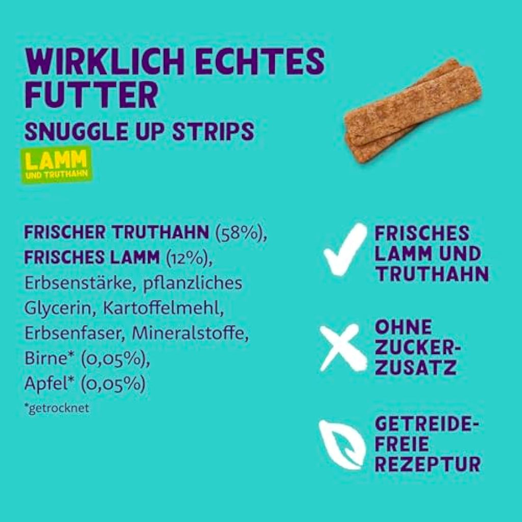 Edgard & Cooper Lamb & Turkey Dog Treats – Grain Free Strips (10 x 75g)