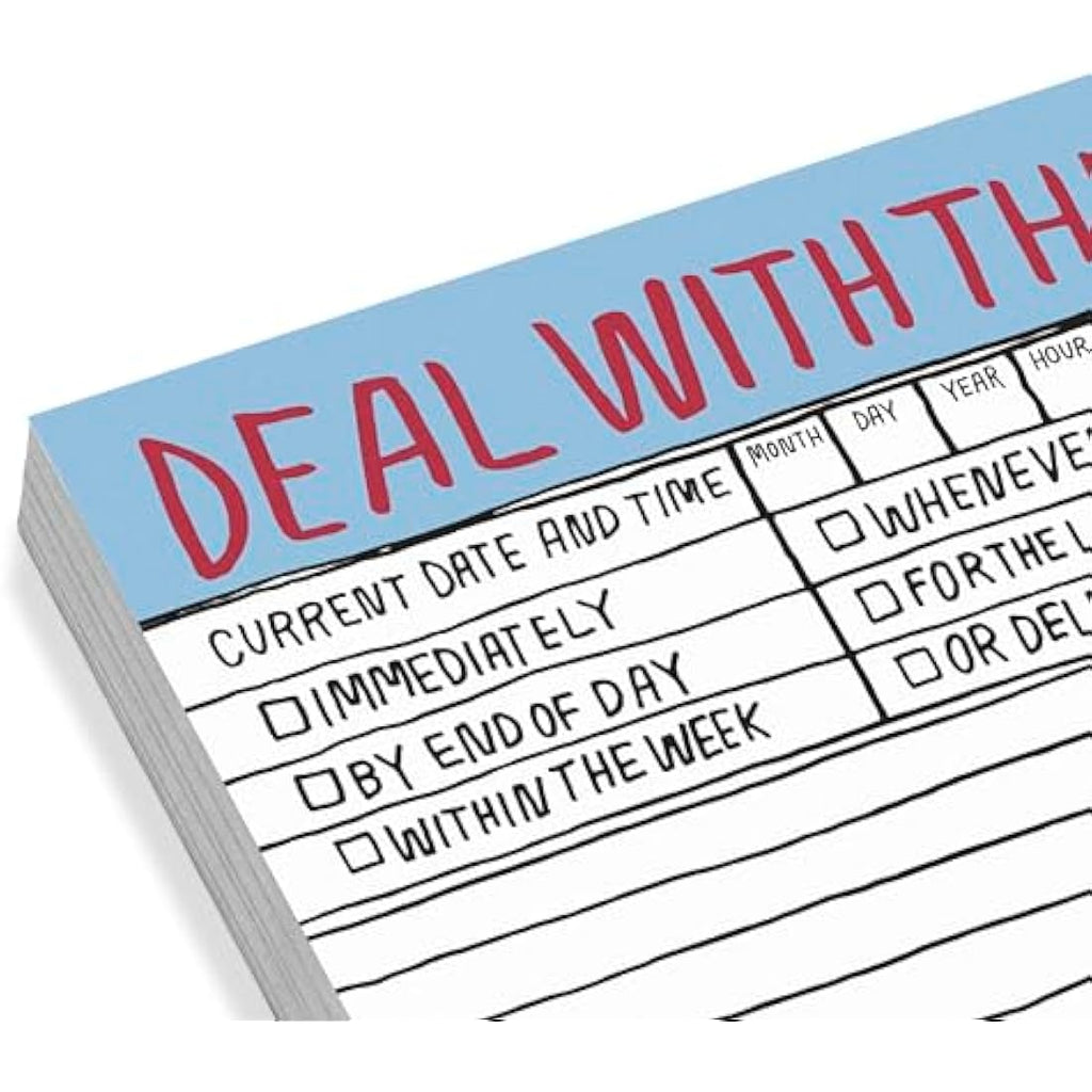 Knock Knock Deal With This Sticky Notes – 8-Pack Hand-Lettered To-Do Pads