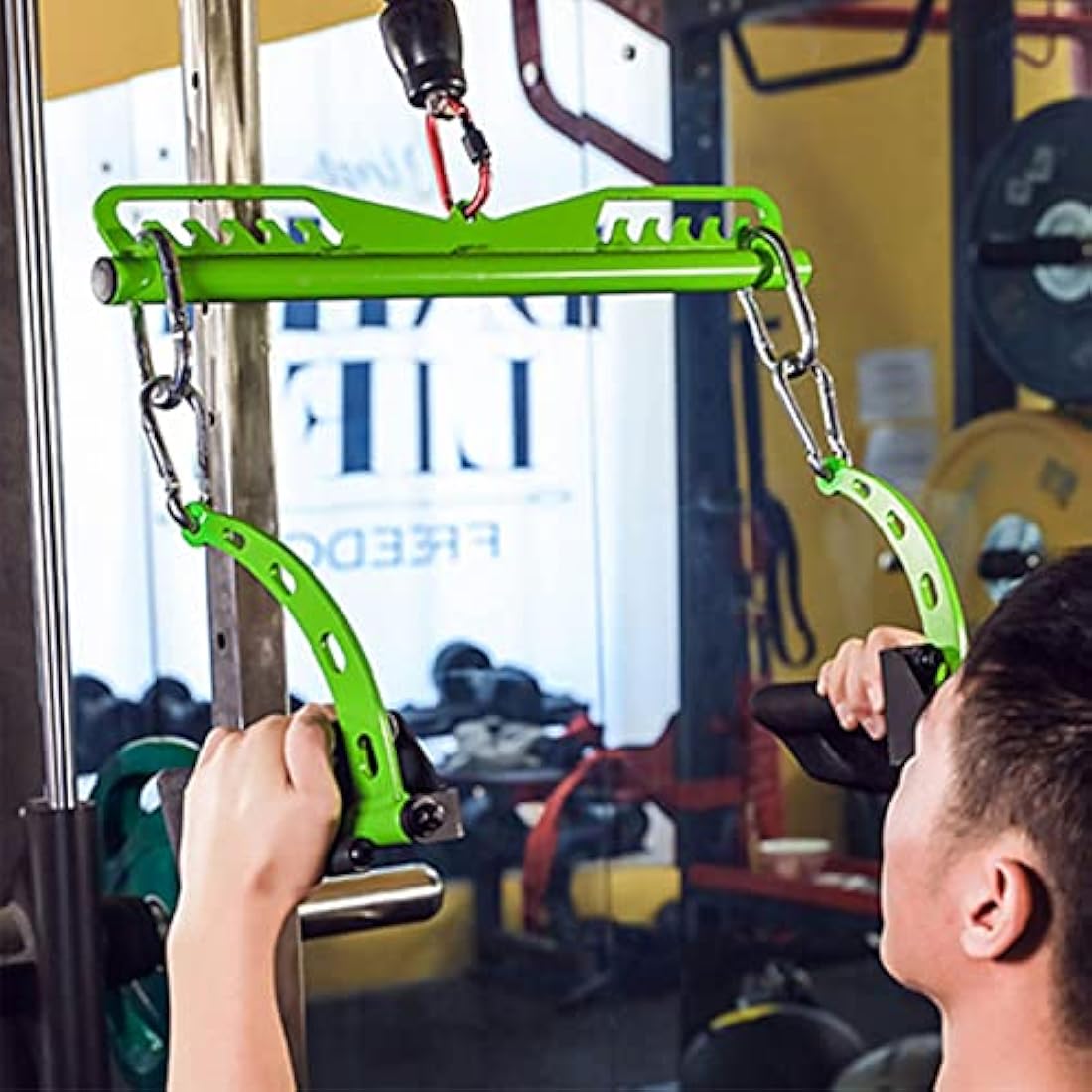 KORIKAHM Lat Pull Down Bar – Adjustable Steel Cable Machine Attachment