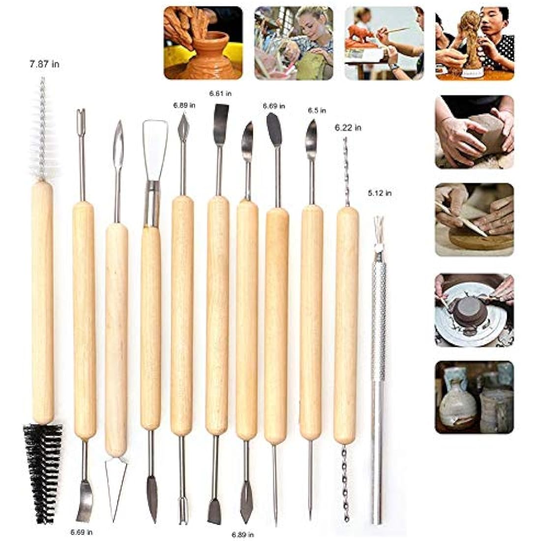 61pcs Clay Sculpting Set | Polymer Pottery Carving Tools