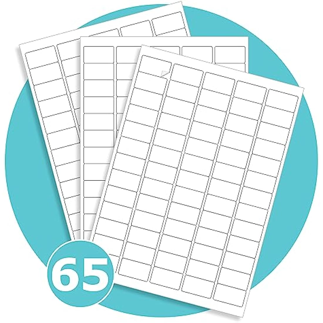 Triplast A4 Printer Labels | 65 Per Sheet | 100 Sheets White Address Stickers
