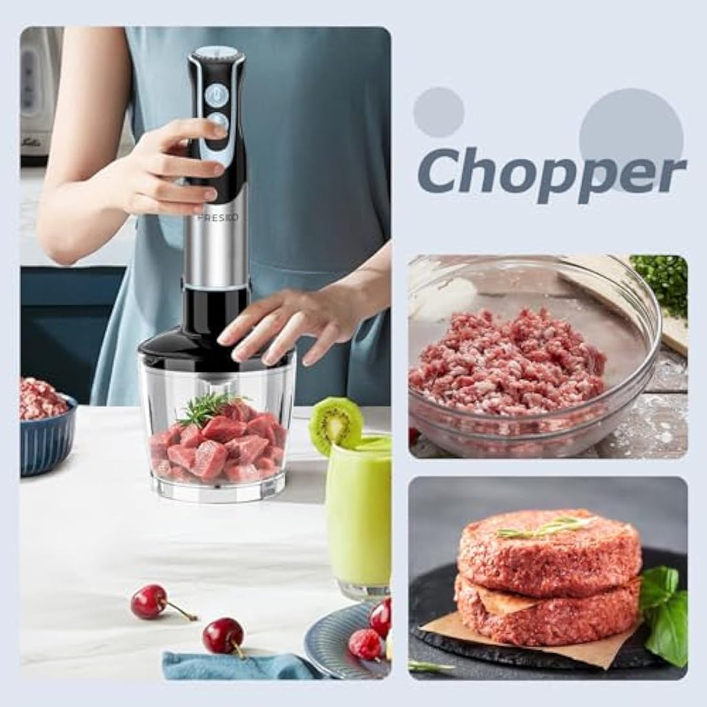 FRESKO 4-in-1 Immersion Hand Blender | 1000W Stainless Steel Stick Blender