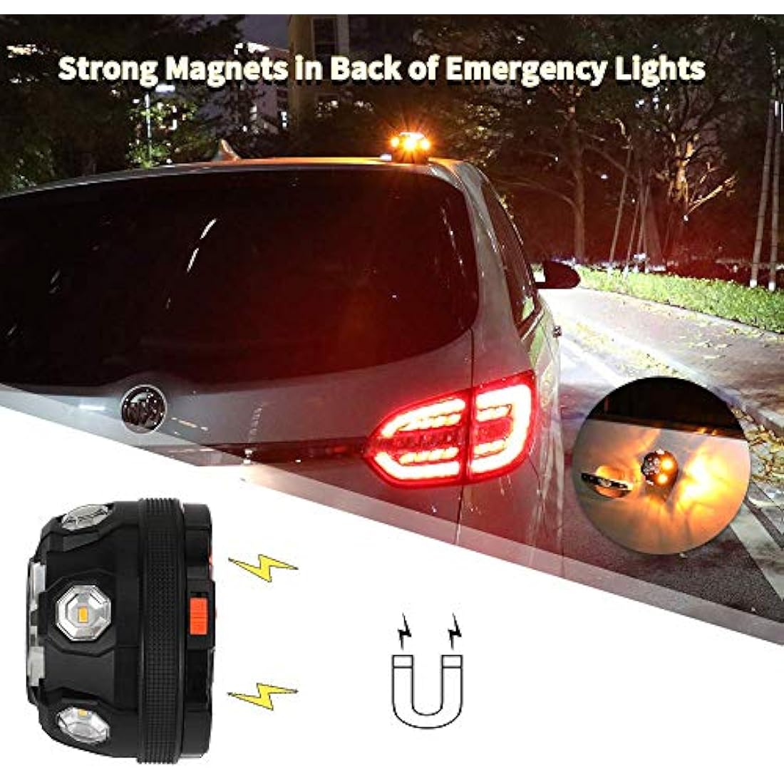 LED Road Flares – Magnetic Emergency Warning Light Kit