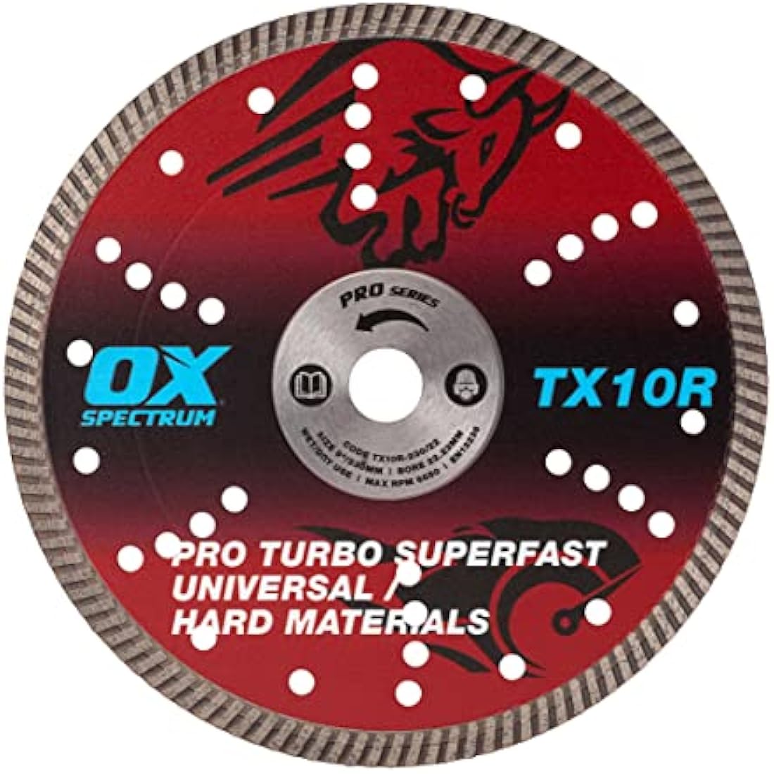 OX Tools Spectrum Superior Turbo Diamond Blade - 230mm Steel Cutting Disc