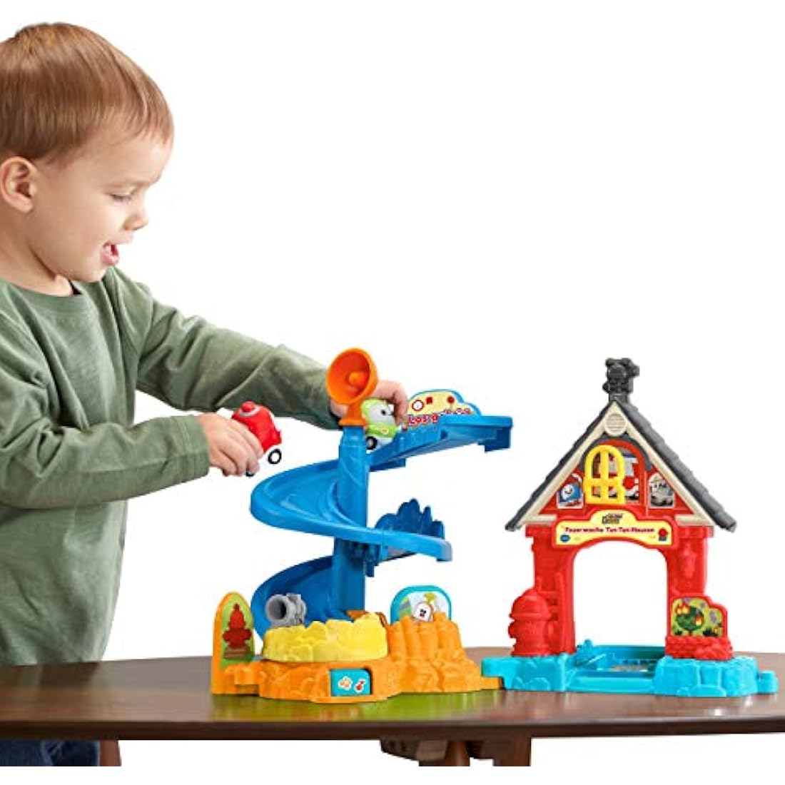 VTech Tut Tut Cory Speedster – Fire Station Playset with 2 Vehicles