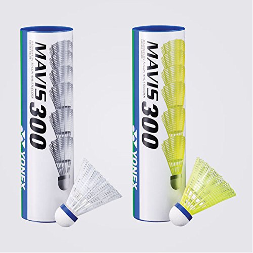 Yonex Mavis 300 Nylon Shuttlecocks - Medium Speed White (12 Count)