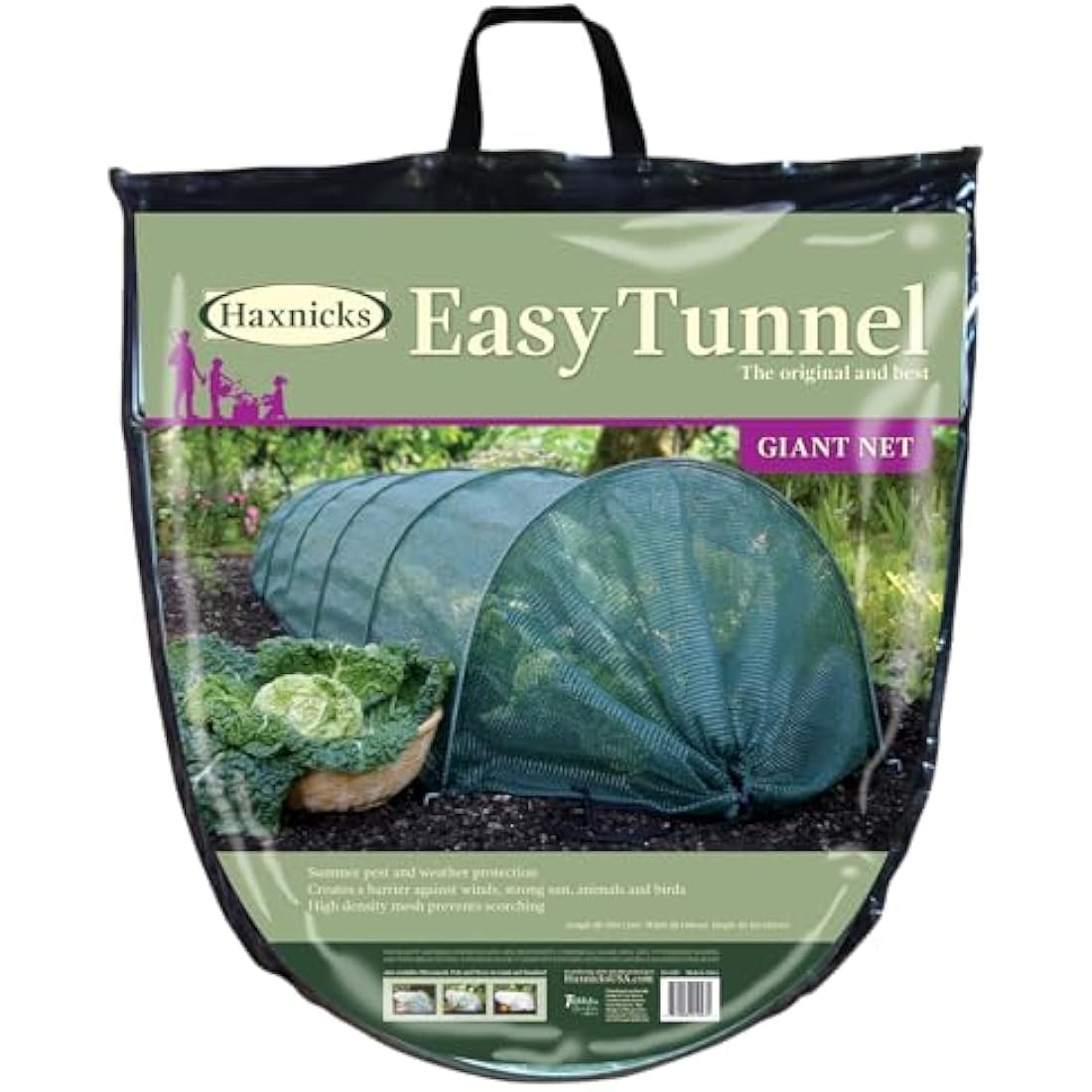 Haxnicks Giant Easy Net Tunnel – Large Plant Protection – 3m x 60cm