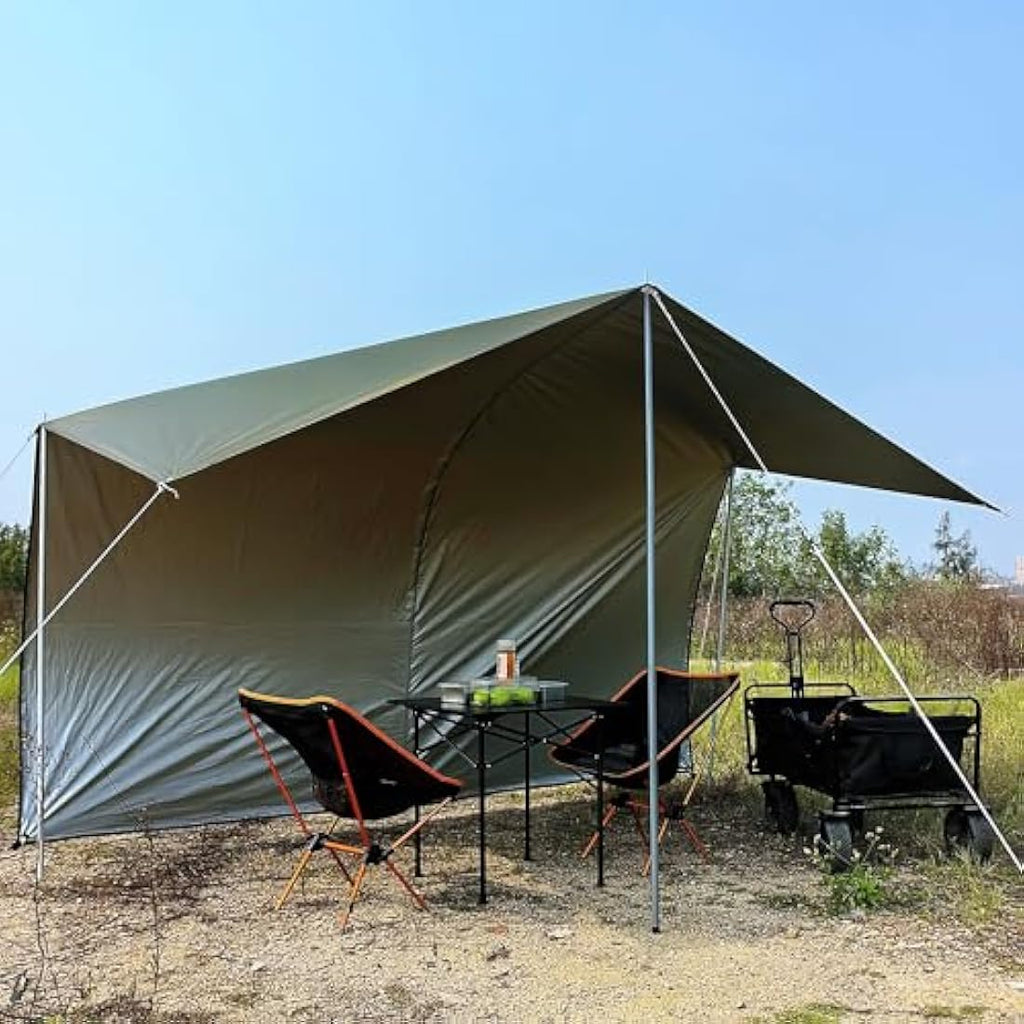 HIDEWALKER Waterproof Camping Tarp – 4x4m Lightweight Ripstop Shelter