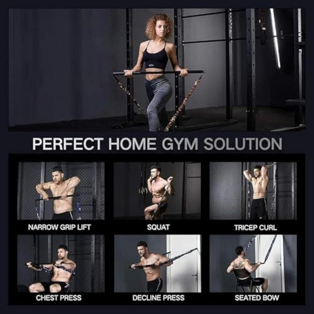 INNSTAR Portable Home Gym Set | Resistance Band Bench Press Kit