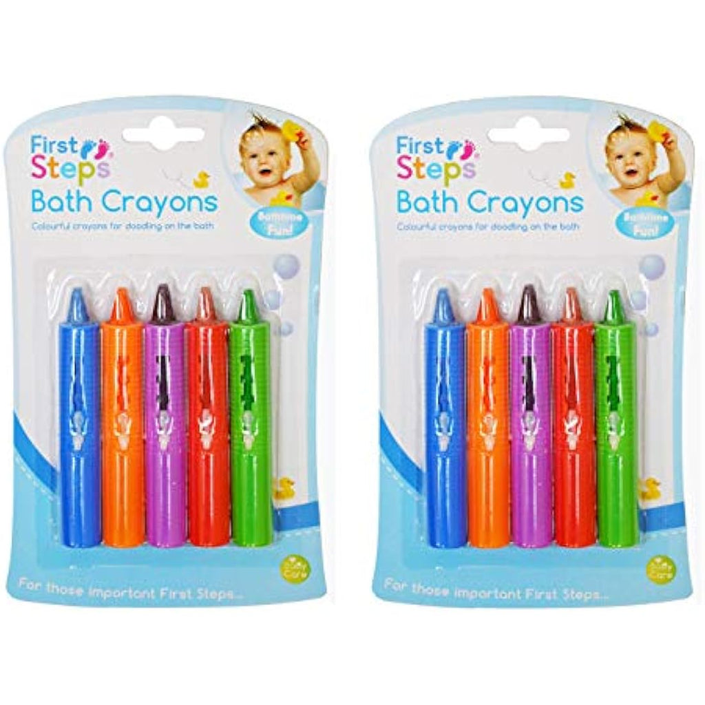 First Steps Baby Bath Crayons - 12 Pack Non-Toxic Creative Bath Toys
