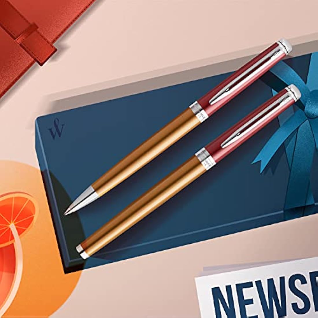Waterman Hemisphere Rollerball Pen | Promenade Vermillon | Fine Point