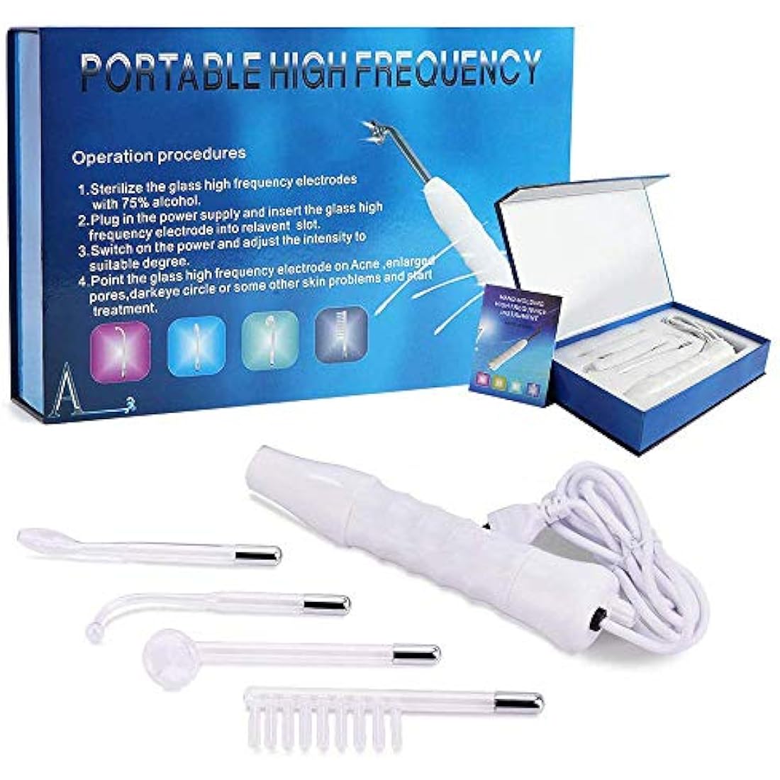 TEEROVA High Frequency Skin Therapy Wand | Portable Facial & Hair Device