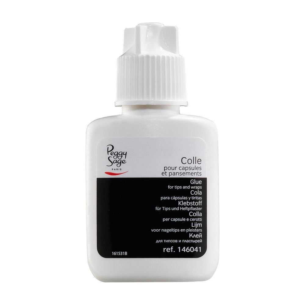 Peggy Sage Clear Nail Glue for Tips and Wraps – Fast Drying - 15g