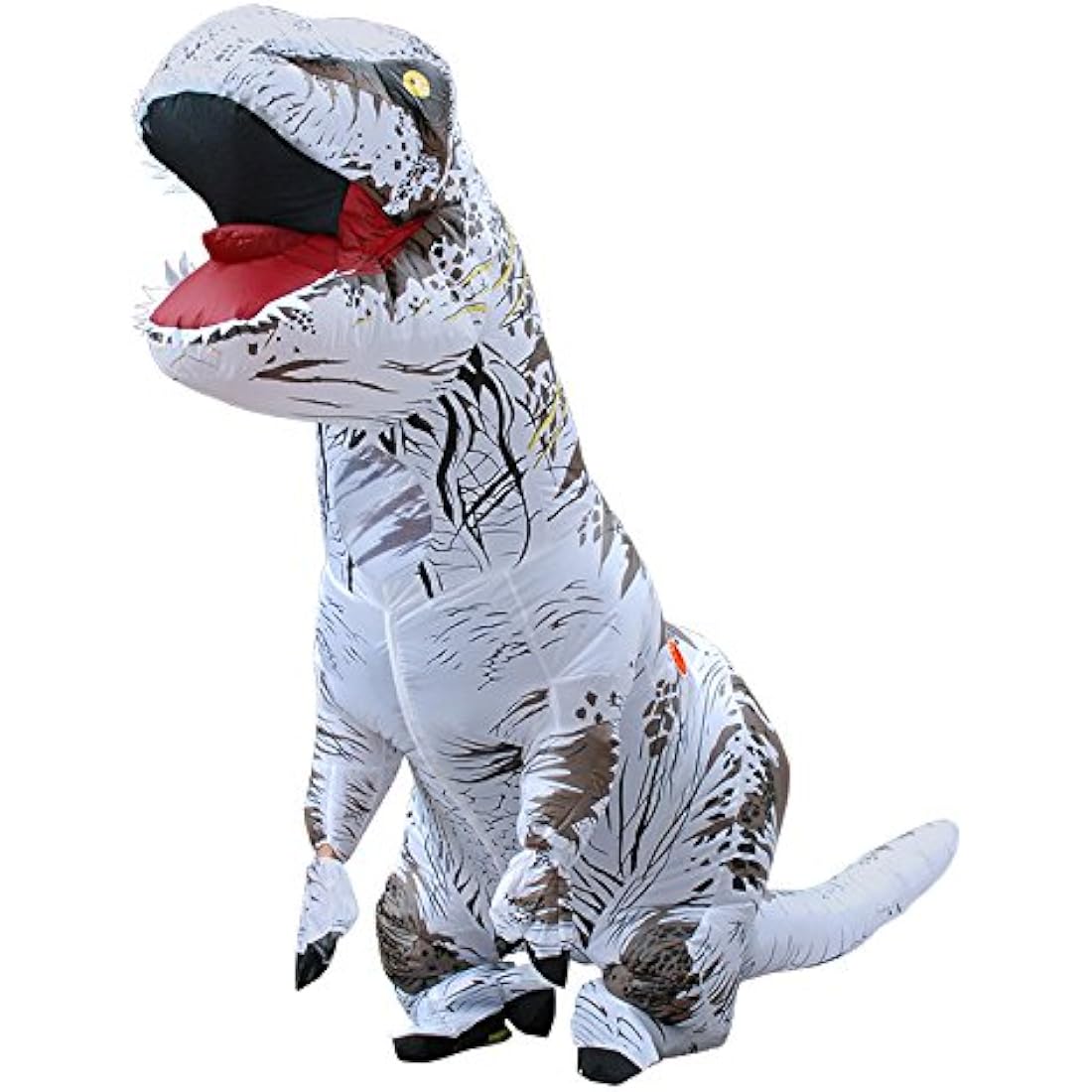 JASHKE Inflatable T-Rex Dinosaur Costume for Adults - White Fancy Dress