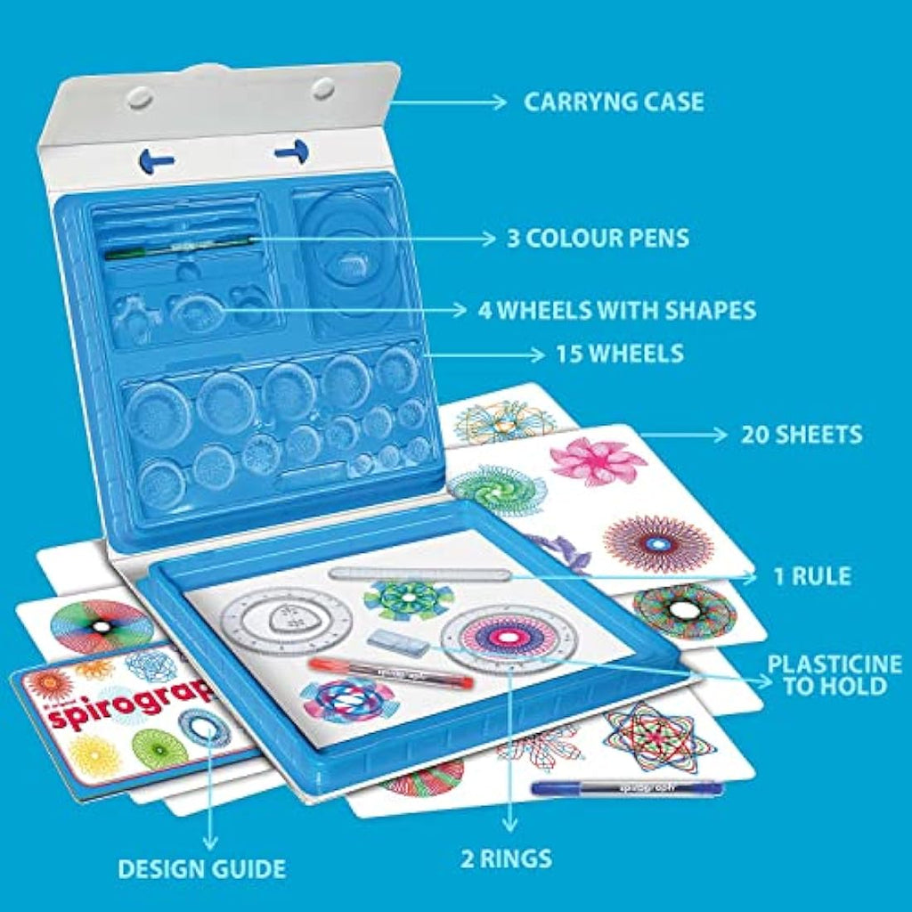 Spirograph Deluxe – Kit de Dessin Mandala et Jeu Créatif – 45 Pièces