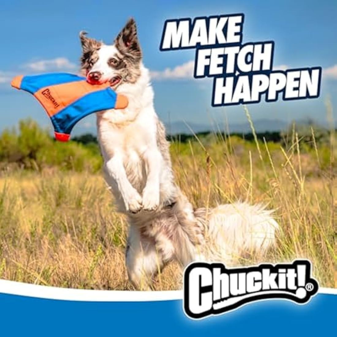 Chuckit! Flying Squirrel Dog Toy – Floating Fetch Frisbee Disc, Medium