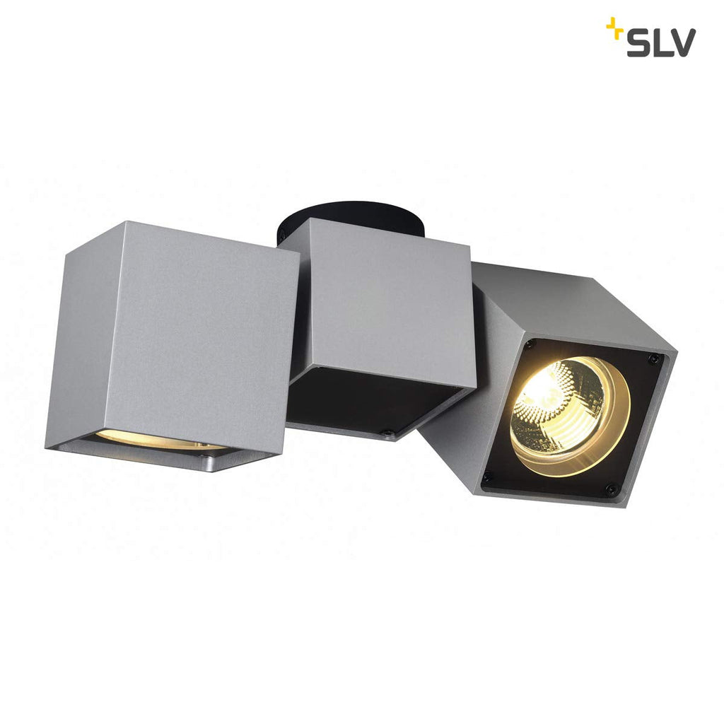 SLV Aluminium Surface-Mounted Wall and Ceiling Light - Grey, 50W