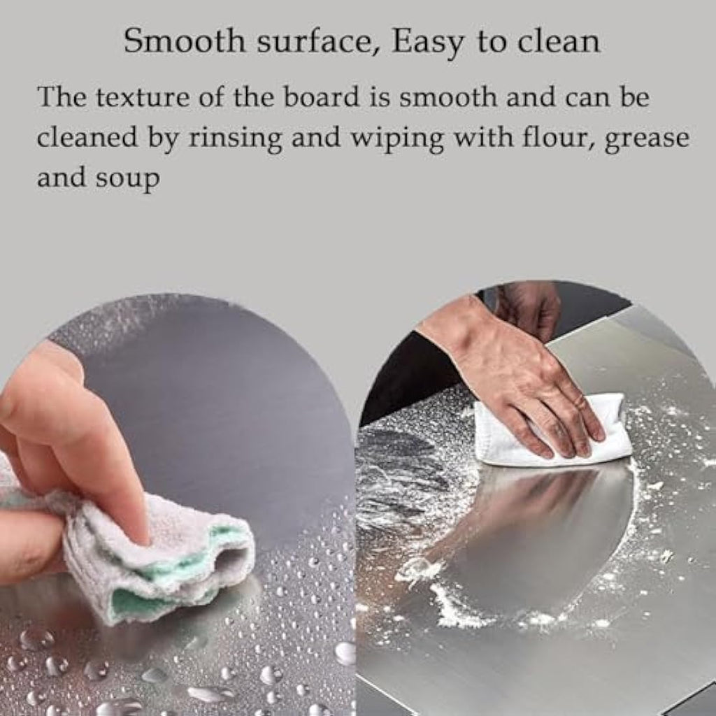 uyoyous Large Stainless Steel Cutting Board | 80x50cm Pastry Board