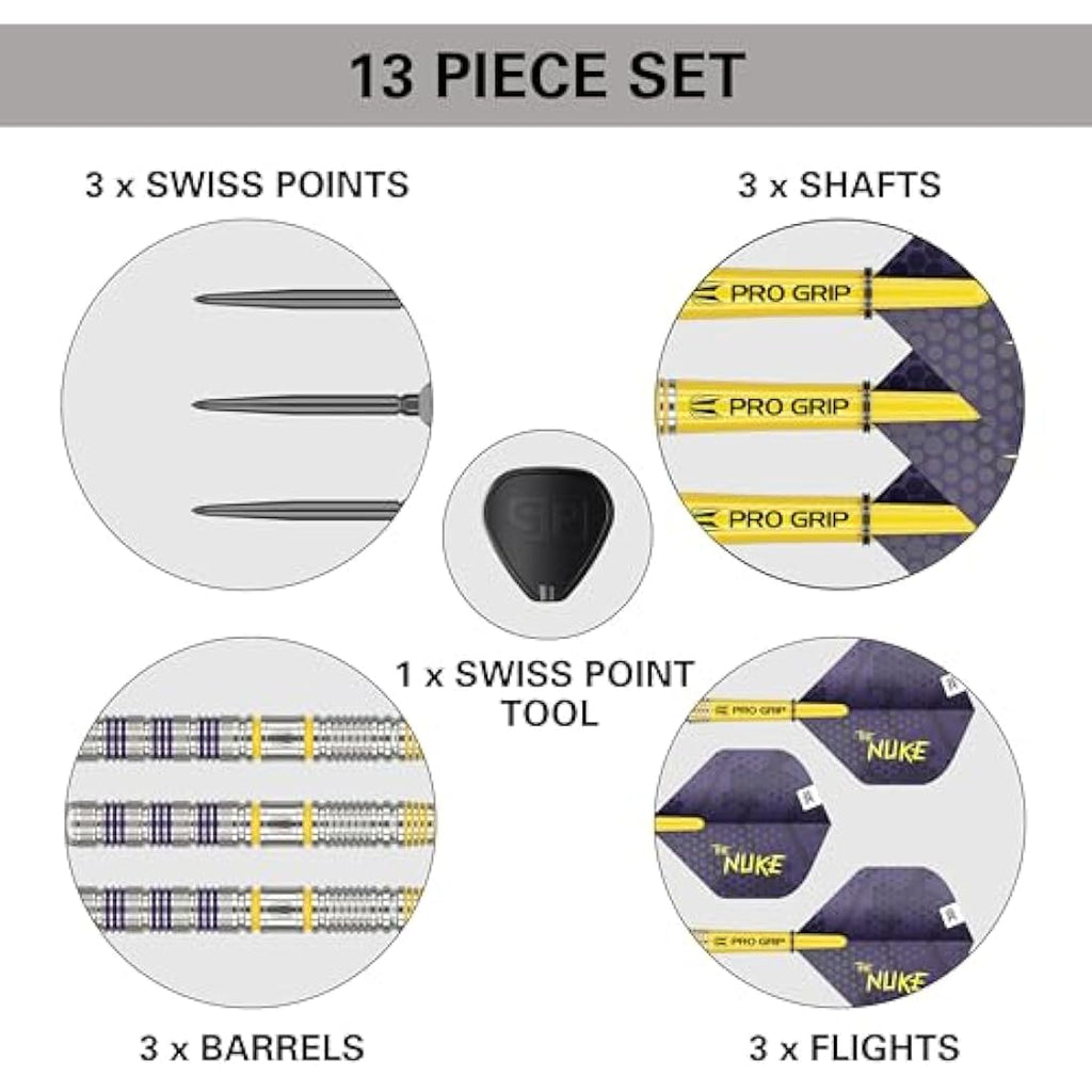 Target Darts Luke Littler Loadout 90% Tungsten Steel Tip Swiss Point Set