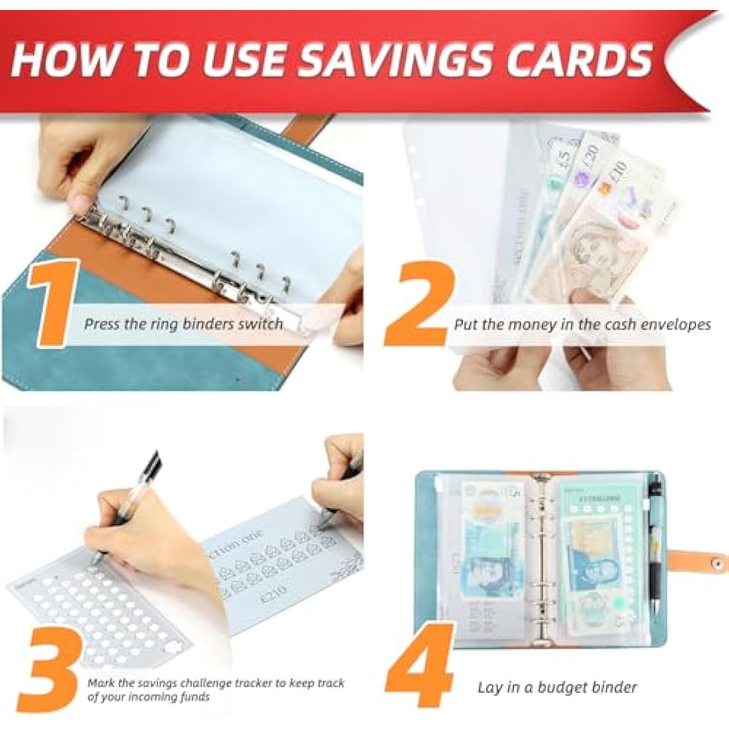 WenmthG 26Pcs A6 Savings Challenge Trackers | Budget Planner Cards