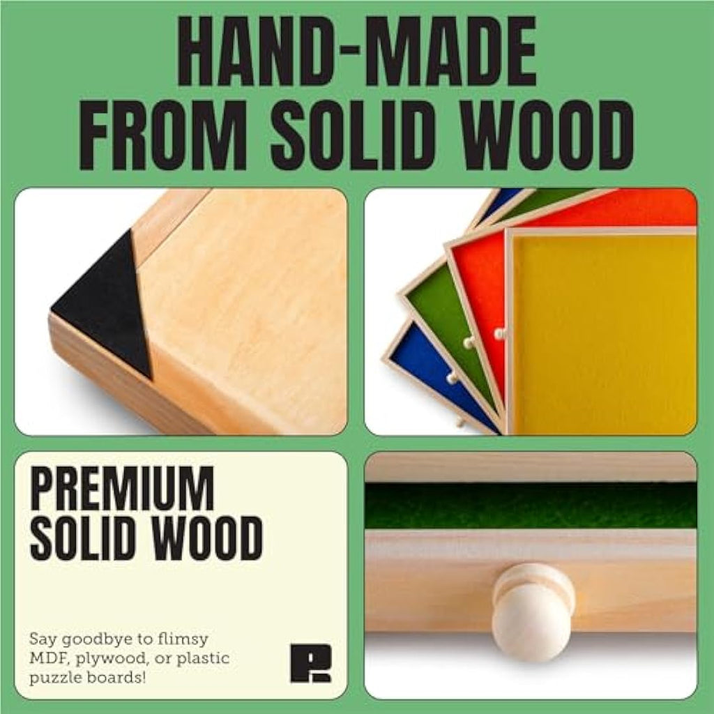 Wooden Jigsaw Puzzle Board with Drawers - Fits 2000 Pieces