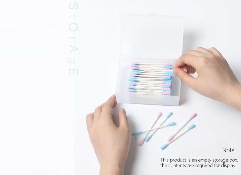 Sprigold home/travel transparent cotton pads/swabs large capacity storage box with PPmaterial, beautiful design, muti-purpose - image 2