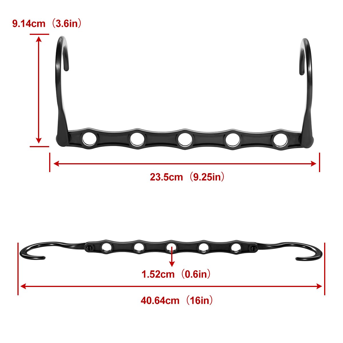Eupako 12 Pack Space Saving Hangers, Black Closet Organizers and Storage - image 2