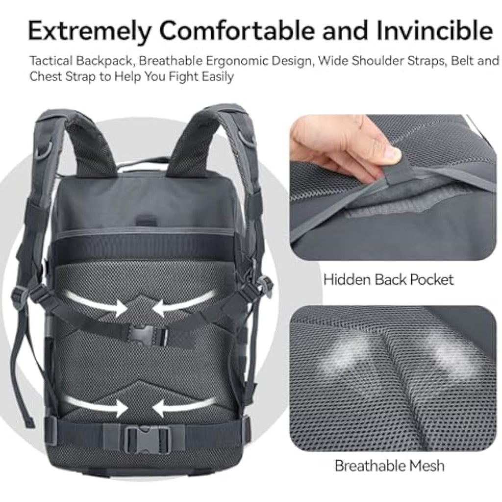 Delgeo 45L Military Tactical Backpack – Waterproof Molle Assault Pack