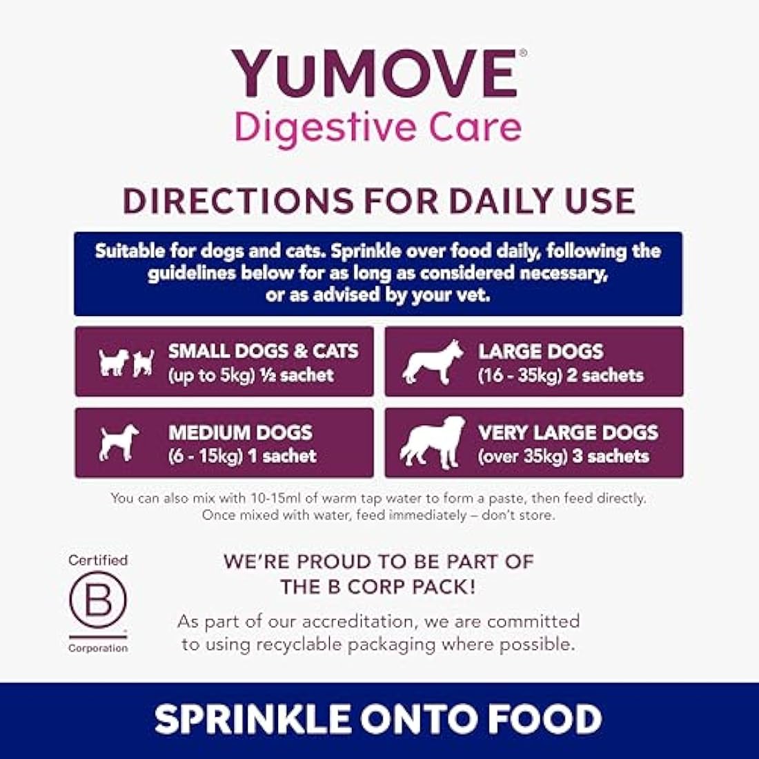 YuMOVE Digestive Care Plus | Probiotic Supplement for Dogs & Cats