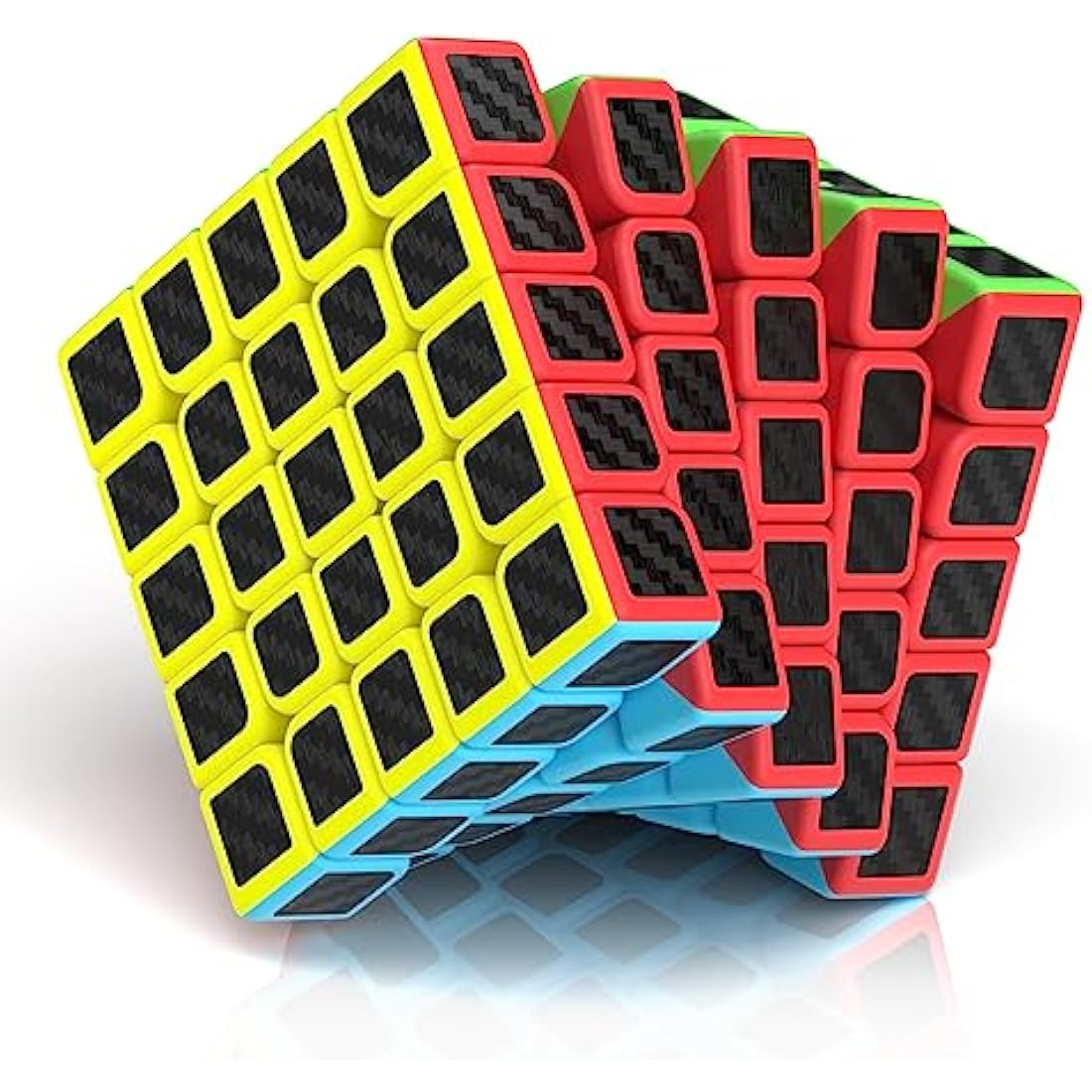 Roxenda 5x5 Speed Cube – Carbon Fiber Sticker Magic Puzzle for Kids