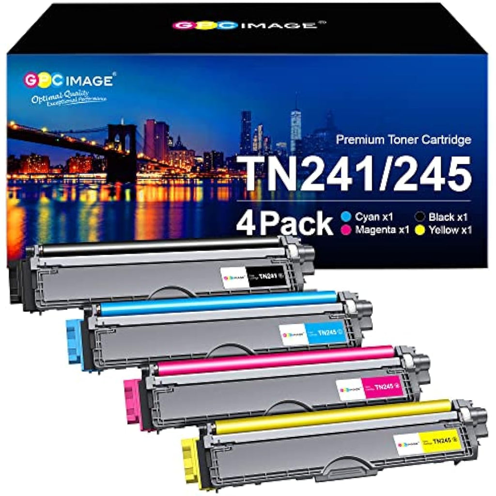 GPC Image Compatible Toner Cartridges for Brother TN241 TN245 | 4-Pack CMYK