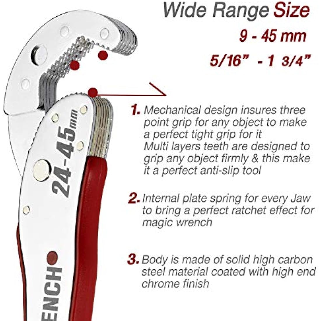 Universal Magic Wrench – Heavy-Duty Ratcheting Spanner