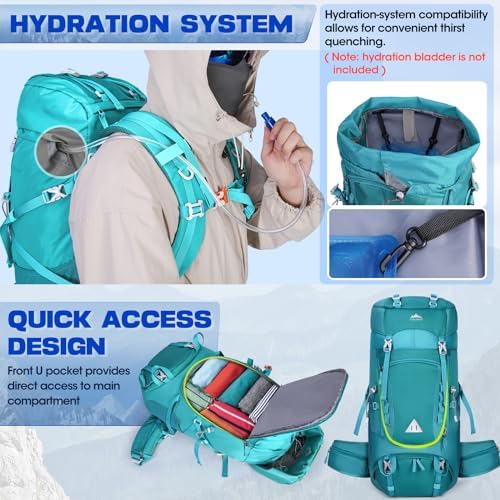 60L Hiking Backpack – Waterproof Lightweight Camping Rucksack