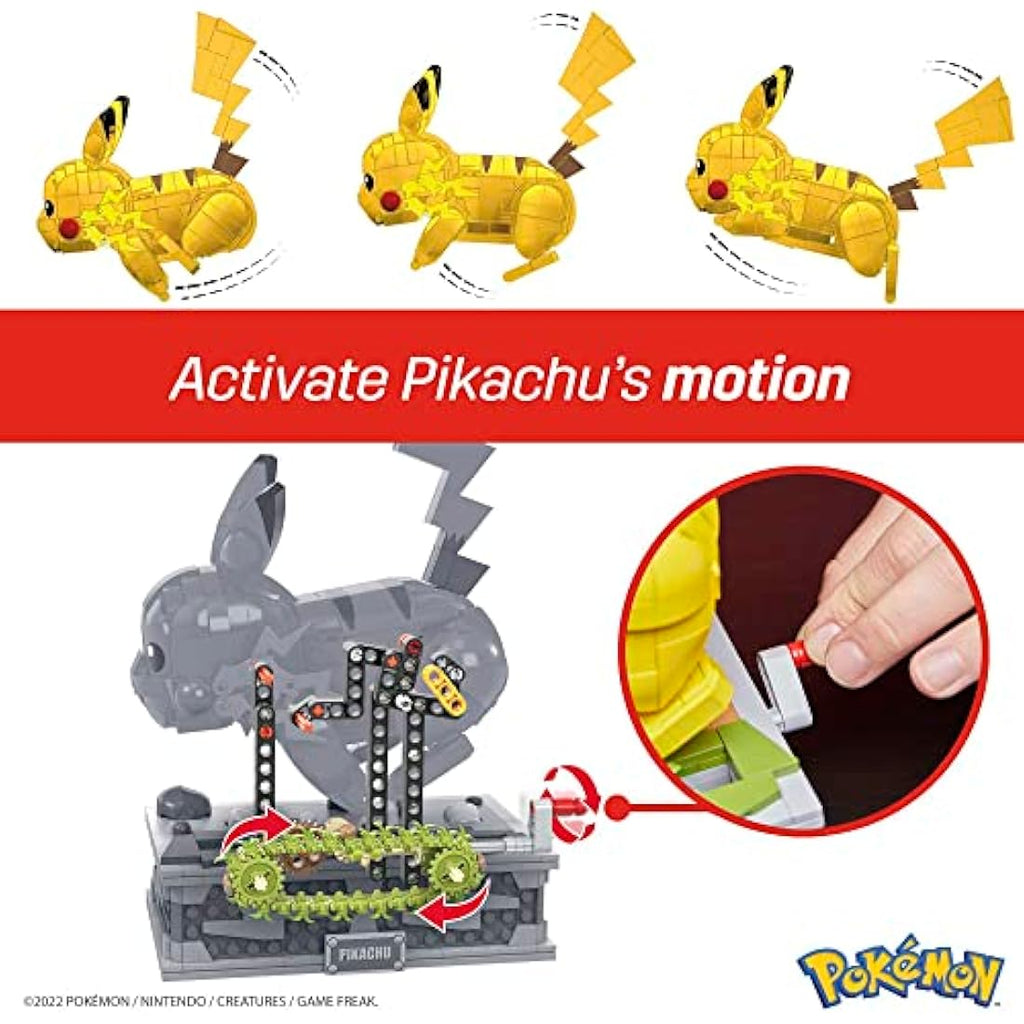 MEGA Pokémon Motion Pikachu Building Set – 1095 Piece Collectible Model