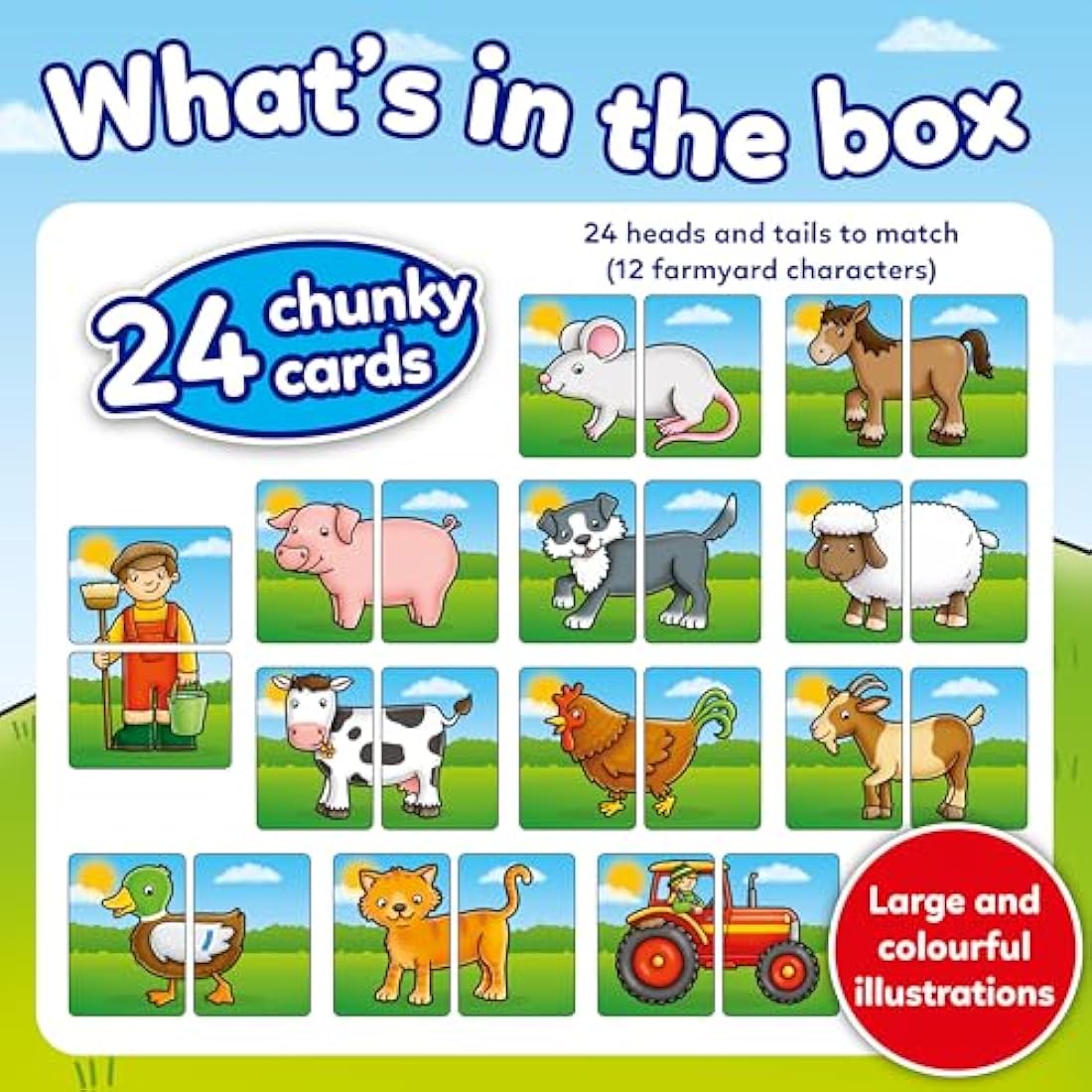 Orchard Toys Farmyard Heads and Tails Matching Game for Toddlers