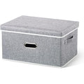 Lesfit Fabric Storage Box with Lid | 20L Foldable Closet Organizer Bin