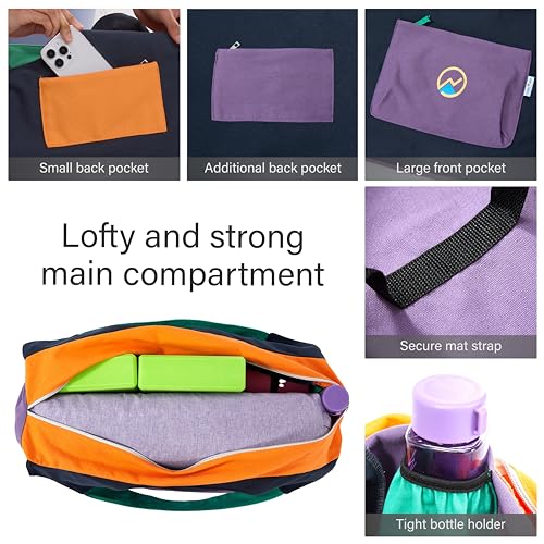 JoYnWell Extra Large Yoga Mat Bag | 12oz Canvas Full Zip Pilates Carrier