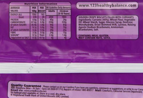 Crawfords Garibaldi Biscuits – Currant Fruit Cookies, 100g (Pack of 12)