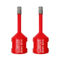SHDIATOOL 6mm Dry Diamond Drill Core Bit 2pk for Porcelain and Granite