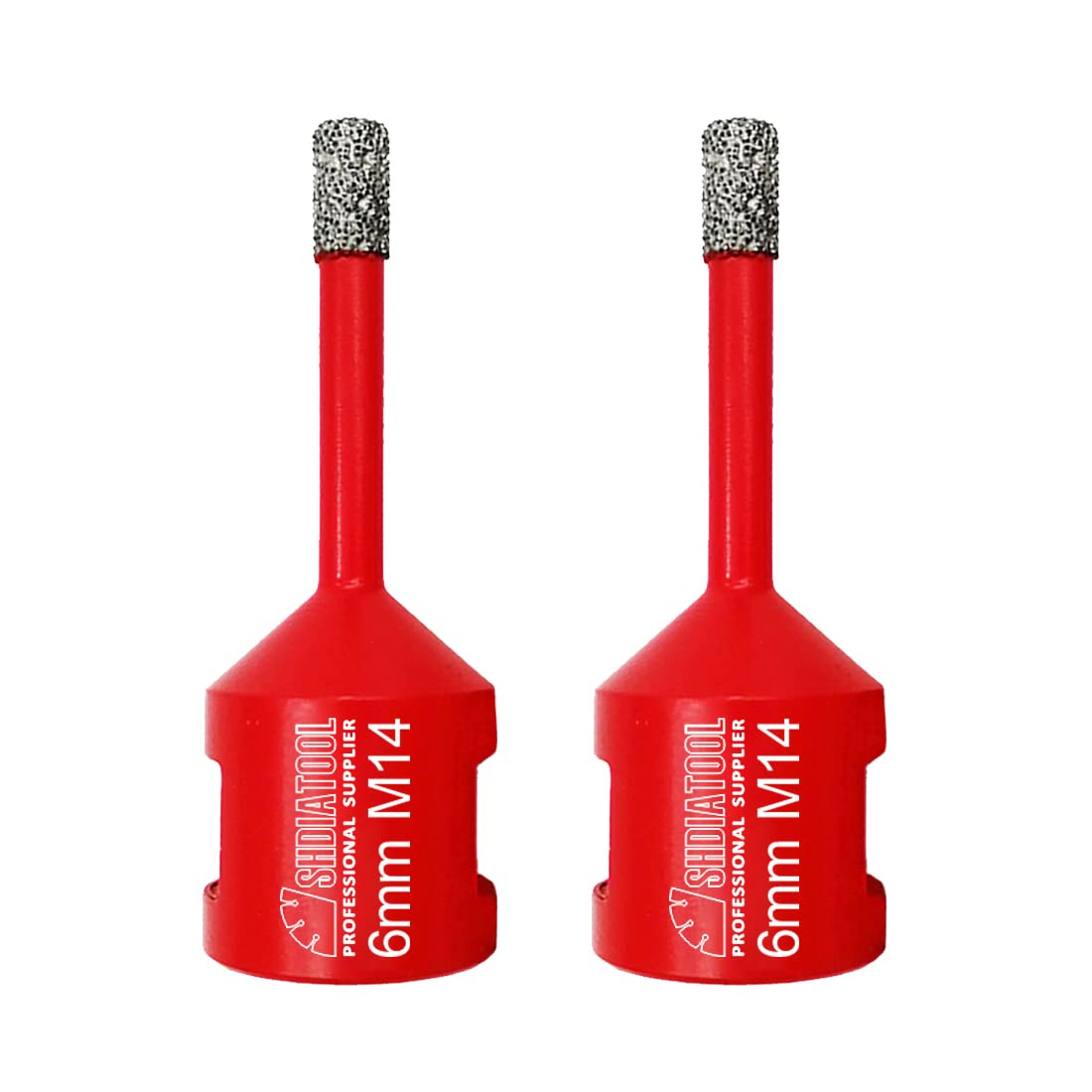 SHDIATOOL 6mm Dry Diamond Drill Core Bit 2pk for Porcelain and Granite
