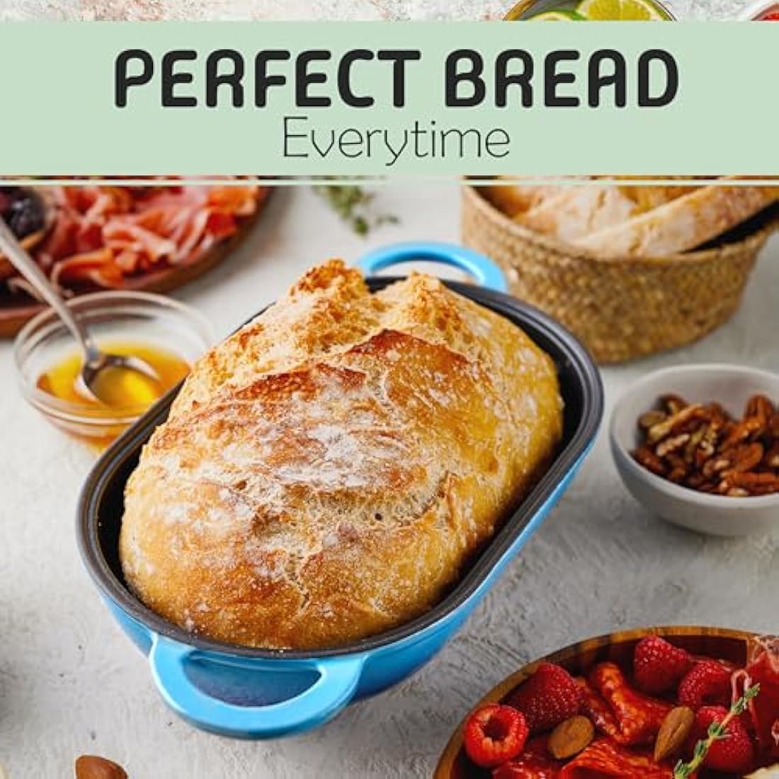 LoafNest Original Cast Iron Dutch Oven for Bread Baking | Enameled