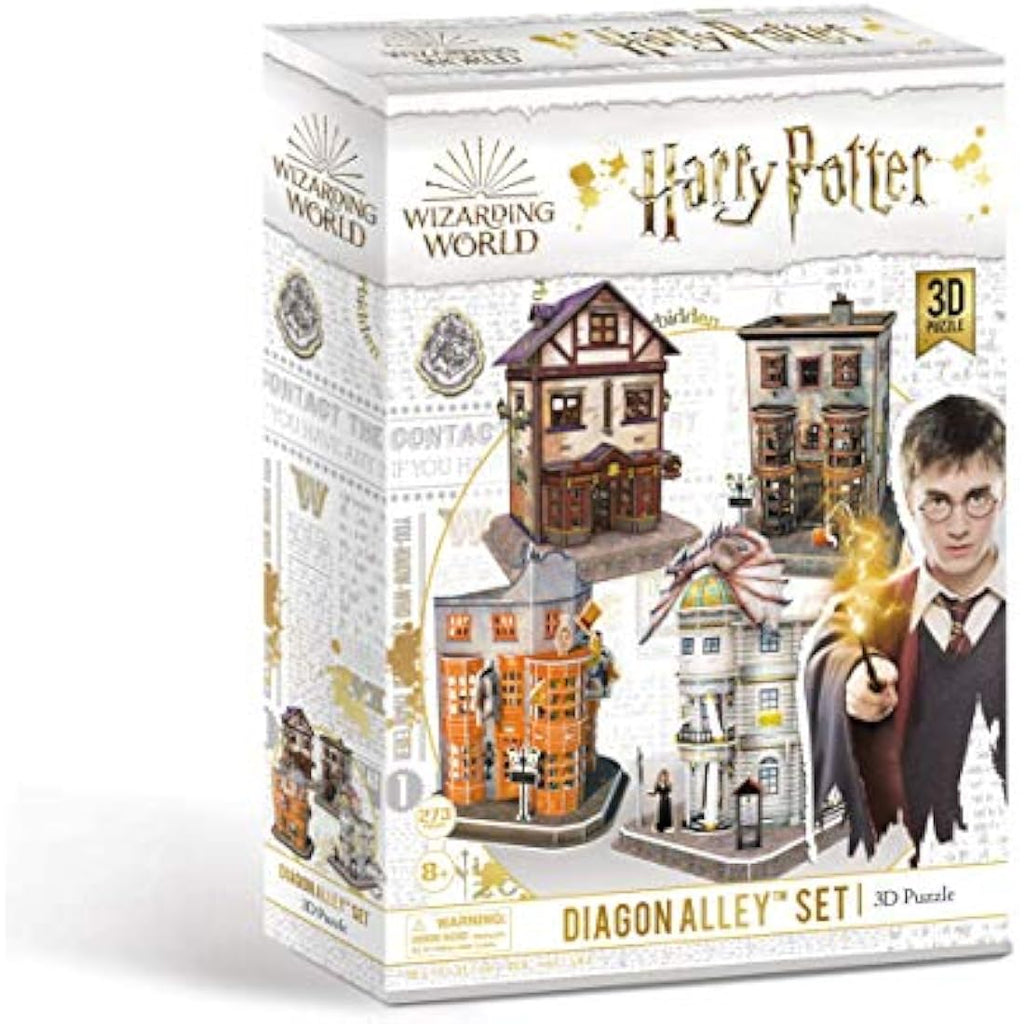 Harry Potter Diagon Alley 4-in-1 3D Puzzle Set | 273-Piece Model Kit