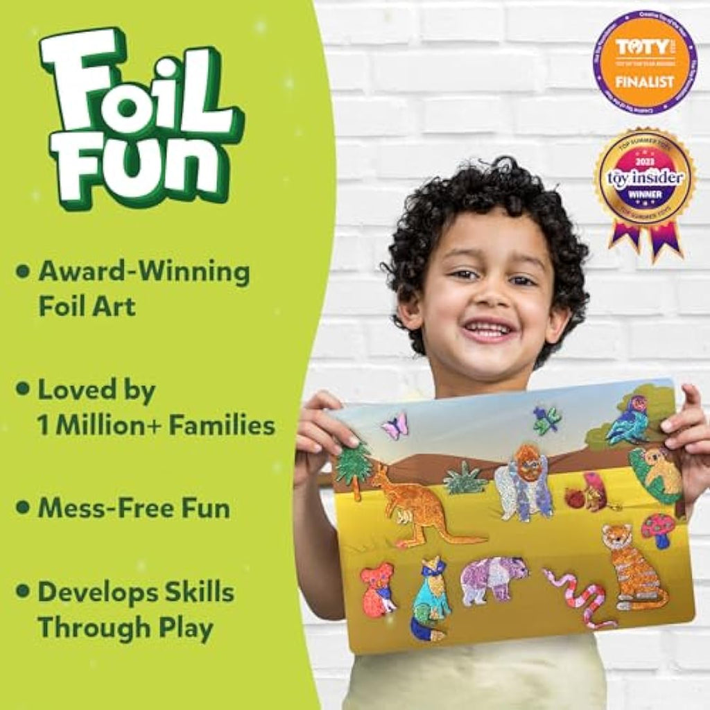 Skillmatics Foil Fun Animals Mega Pack – Mess-Free Art Kit for Kids