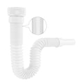 Hibbent Flexible Waste Pipe | Odour-Proof Sink Trap with Steel Wire