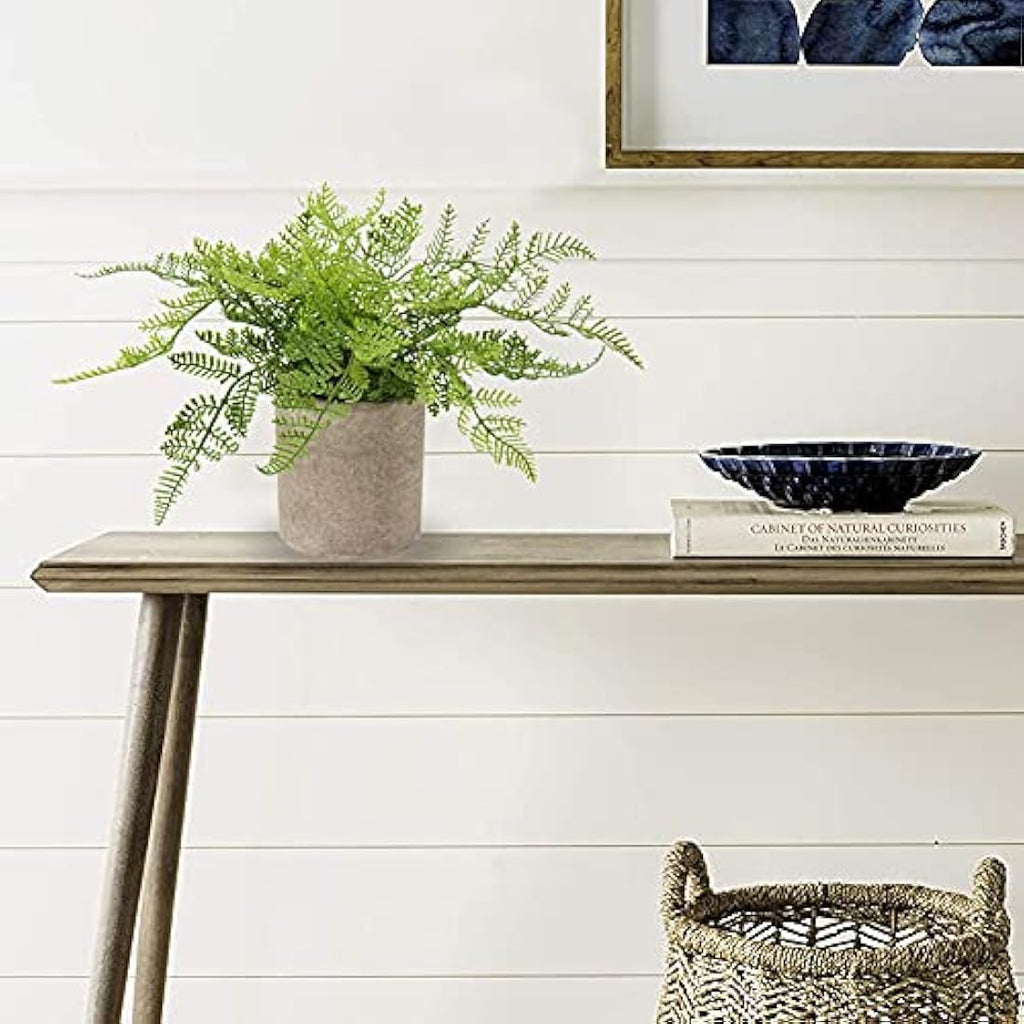 Artificial Rabbit's Foot Fern - Faux Potted Plant for Home Decor