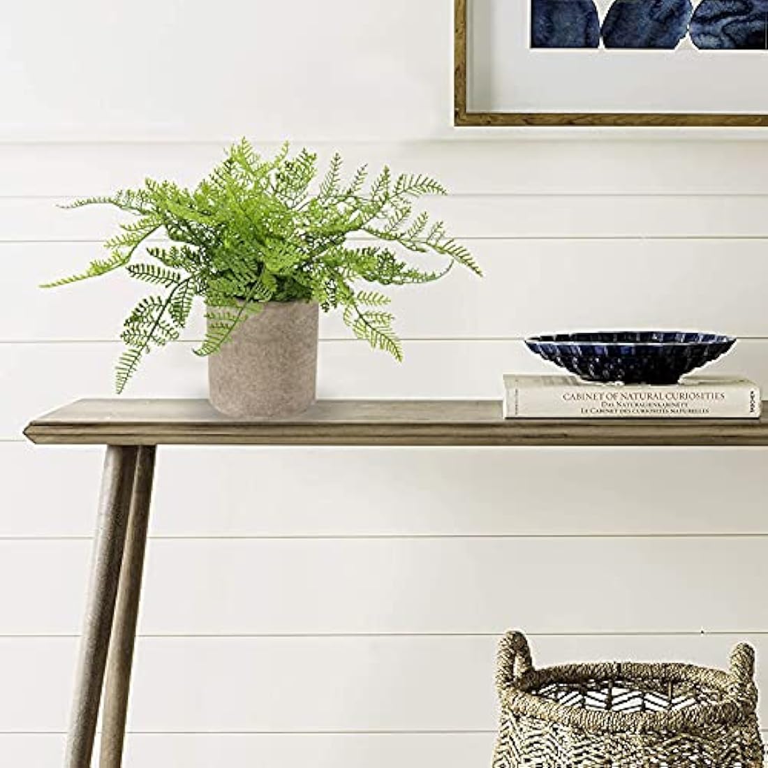 Artificial Rabbit's Foot Fern - Faux Potted Plant for Home Decor