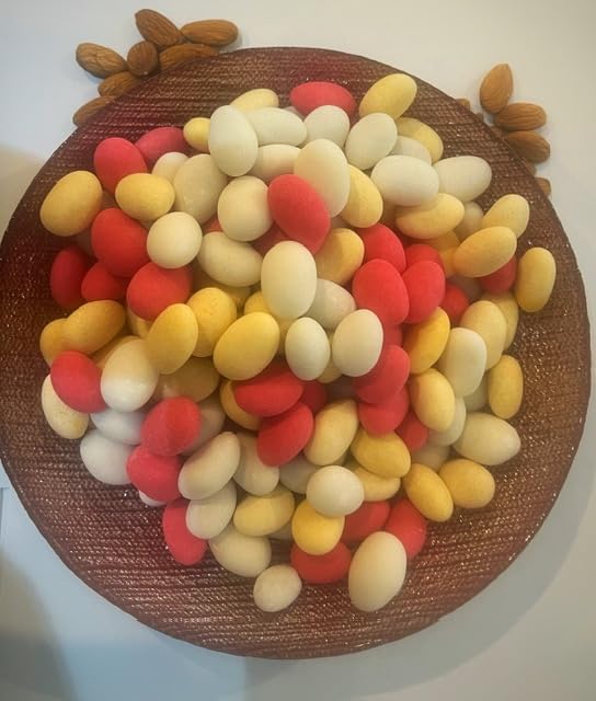 Jolof Store Sugared Almonds – 1kg Whole Assorted Colour Party Snacks