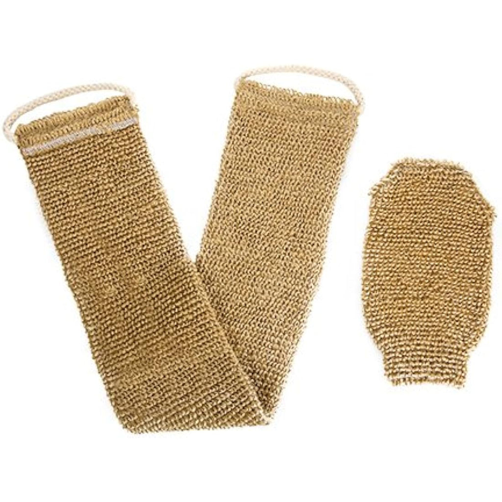 Natural Hemp Back Scrubber | Exfoliating Body Brush & Mitt